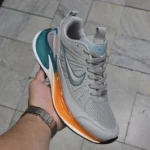 نایک وی 2 زیره بوست رانینگ طوسی روشن نارنجی - تصویر 4
